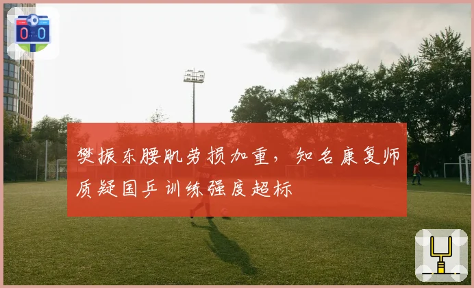 樊振东腰肌劳损加重，知名康复师质疑国乒训练强度超标